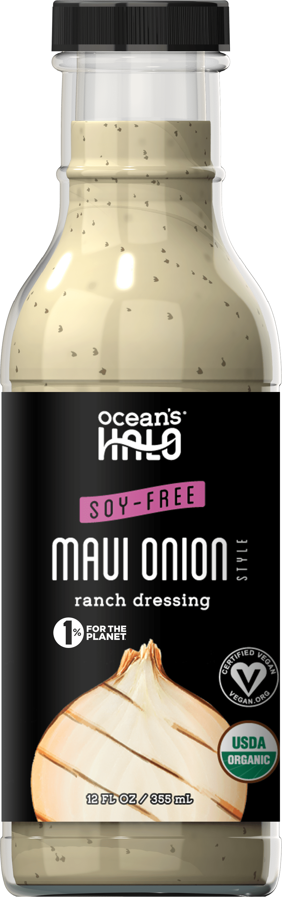 Vegan Maui Onion Ranch Dressing, Ocean's Halo, Gluten Free, Organic, Soy Free, 12 oz