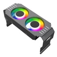 thumbnail image 5 of ARGB RAM Cooler With Dual 50mm Fans, Aluminum Memory Heatsink Cooling Module For DDR3 DDR4 DDR5 Desktop Computer RAM, 5V 3-Pin RGB Sync Memory Cooling Accessory,D50 Black, 5 of 18