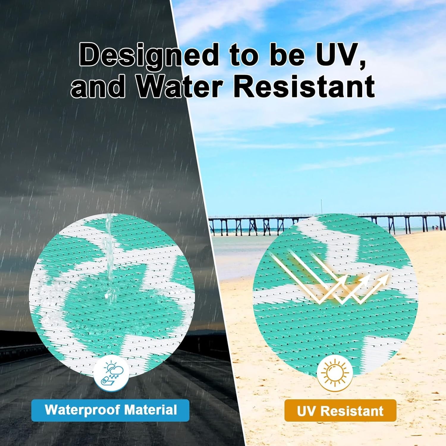 Outdoor Rug Waterproof 9x12, Reversible Plastic Straw Rug RV Camping Rug, Indoor Outdoor Patio Mat Clearance, Outside Carpet for Porch,Deck,Camper,Balcony,Backyard,Picnic