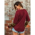thumbnail image 5 of Women's Casual Lose Daily Ritual Stretch V-Neck Pullover Sweater, 5 of 6