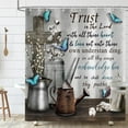 thumbnail image 2 of Rustic Farmhouse Shower Curtain,Bible Verse Inspirational Quotes Country Farm Bath Curtains,Grey Vintage Waterproof Fabric Bathroom Decor Set with Hooks-36"W x 72"L (Pack of 1), 2 of 5