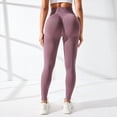 thumbnail image 3 of idosla Women Scrunch Butt Lifting Leggings for Women Seamless High Waisted Workout Yoga Pants Gym Booty Tights (Light Purple, L), 3 of 6