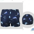 thumbnail image 3 of Rhuody boys swim set 4XL Classic 2025 New Swim Set Cartoon Swim Trunks And Cap For Kids Navy, 3 of 7
