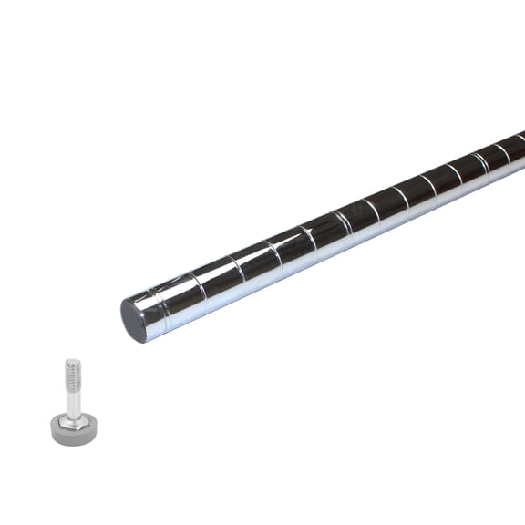 Excellante Chrome plated 8" post with leveling foot, comes in 4 posts
