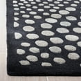 thumbnail image 3 of SAFAVIEH Soho Andrew Polka Dots Wool Runner Rug, Dark Grey, 2'6" x 16', 3 of 5