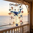 thumbnail image 4 of SLYNSHome Sea Themed Whale Wind Chime, 11.8 Inch Colorful Acrylic Suncatcher, Hanging Crystal Reflector for Window Yard, Outdoor Balcony Porch Decor, Beach Lover Gift, 4 of 6