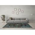 thumbnail image 3 of Ahgly Company Indoor Rectangle Persian Light Blue Traditional Area Rugs, 8' x 10', 3 of 4