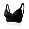 thumbnail image 1 of Qarigey Sujetador de lactancia, ropa para evitar la flacidez, lencería para amamantar, sujetador con hebilla frontal, ropa interior Ropa interior Negro L, 1 of 6