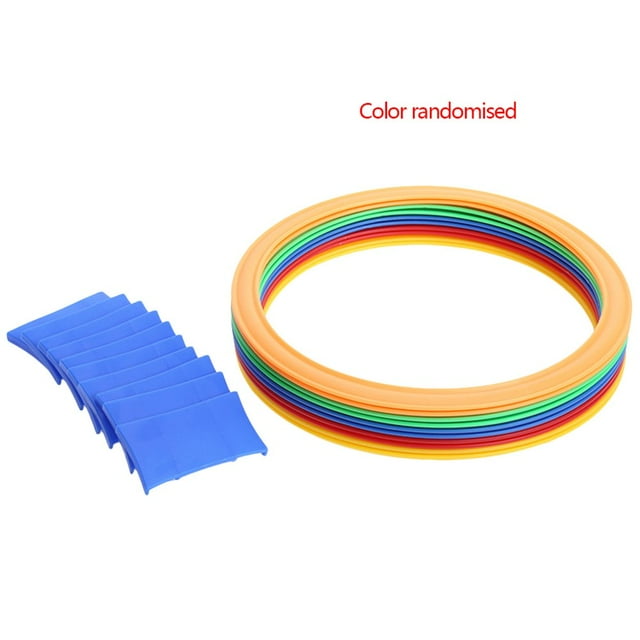 Hopscotch Game Circle Set Jumping Rings Outdoor Children Jump Lattice Circle Physical Training Fun Games Toys Random Color