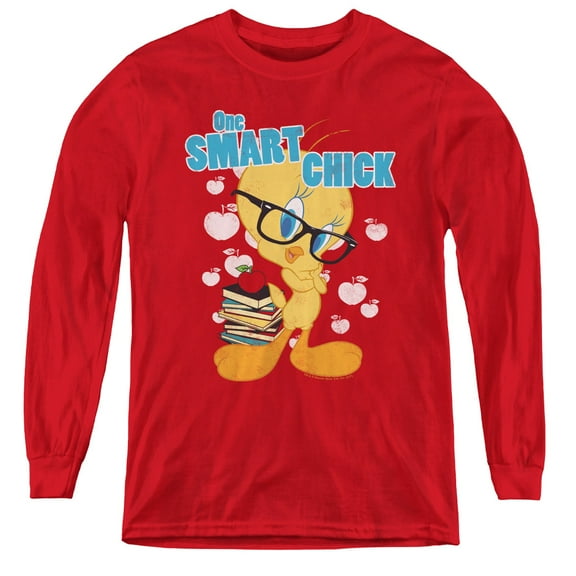 Looney Tunes - One Smart Chick - Youth Long Sleeve Shirt - X-Large