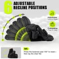 thumbnail image 4 of 2 Pcs Comfortable Stadium Grandstand Seat with Double Armrests and Lumbar Pillow, Multifunctional Storage, Portable, Foldable Outdoor Chair, 4 of 9