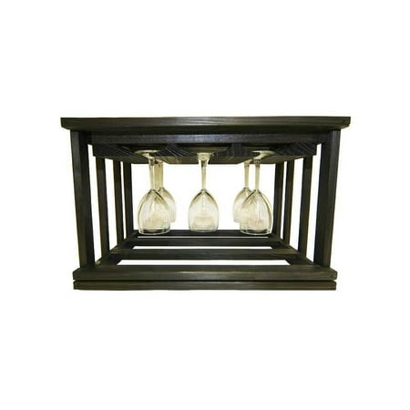Wine Cellar Innovations  Black Wood Stackable Glass