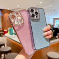 thumbnail image 3 of Compatible with iPhone 14 Pro Max Case Glitter Sparkly Luxury Plating Bumper Transparent Cover Camera Lens Protection Shockproof Protective Case for iPhone 14 Pro Max 5G (6.7 inch) (Blue), 3 of 12