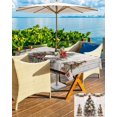 thumbnail image 4 of Western Christmas Outdoor Tablecloth - 60x102 Inch Rectangle Dining Table Cover, Xmas Cowboy Tree Vintage Wooden Waterproof Outdoor Table Cloth with Umbrella Hole & Zipper for Picnic/Patio, 4 of 5