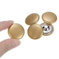 thumbnail image 4 of Uxcell 15 Pcs 40L Leather Covered Button 25mm Metal Shank Round Sewing Buttons for Suits Dress Blouses Gold Tone, 4 of 7