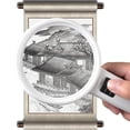 thumbnail image 4 of 30X Handheld Magnifying Glass With 12 LED White Lights 80 mm Diameter Optical Lens Glass And Plastic Construction, 4 of 9