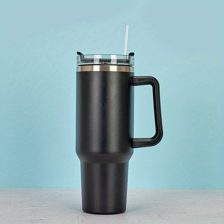 

40oz Large Capacity Stainless Steel Water Bottle With Handle And Straw Lid Reusable Insulated Double Wall Vacuum Cup Portable Vacuum Tumbler For Home And Travel