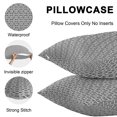 thumbnail image 4 of Black Grey Boho Outdoor Pillow Covers 20x12 Inch Lumbar Pillow Covers Set of 2 Waterproof Decorative Throw Pillow Cases Farmhouse Country Flowers Plaid Textured Cushion Covers for Patio Furniture, 4 of 8