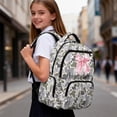 thumbnail image 6 of Binienty Duck Camo Pink Bow Girls Bookbag Age 10-12 17 Inch Waterproof Backpack with Side Pockets School Bag Children Back to School Gifts, 6 of 8