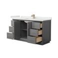 thumbnail image 7 of Wyndham Collection Wcf414160s-Qtz-Unsmxx Strada 60" Free Standing Single Basin Vanity Set, 7 of 7