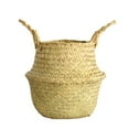 thumbnail image 2 of Xihbxyly Cesta de Mimbre de Algas Marinas, Maceta Tejida a Mano, Diseño Plegable para Ahorrar Espacio, Material Natural, Opciones de Color Azul, Beige, Blanco y Gris, Decoración Del Hogar, Tamaño 22, 2 of 5