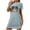 Blue, variant on Jamicy Womens Loungewear Dresses Loose Short Nightdress Fashion Printed Round Neck Short Sleeve Women's Nightdress Home Clothes