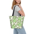 thumbnail image 2 of Pofeuu Cute Frog Print Women Fashion Shoulder Handbags Top Handle Satchel Bags Tote Shoulder Shopping Bag Stylish Canvas Tote Bag, 2 of 6