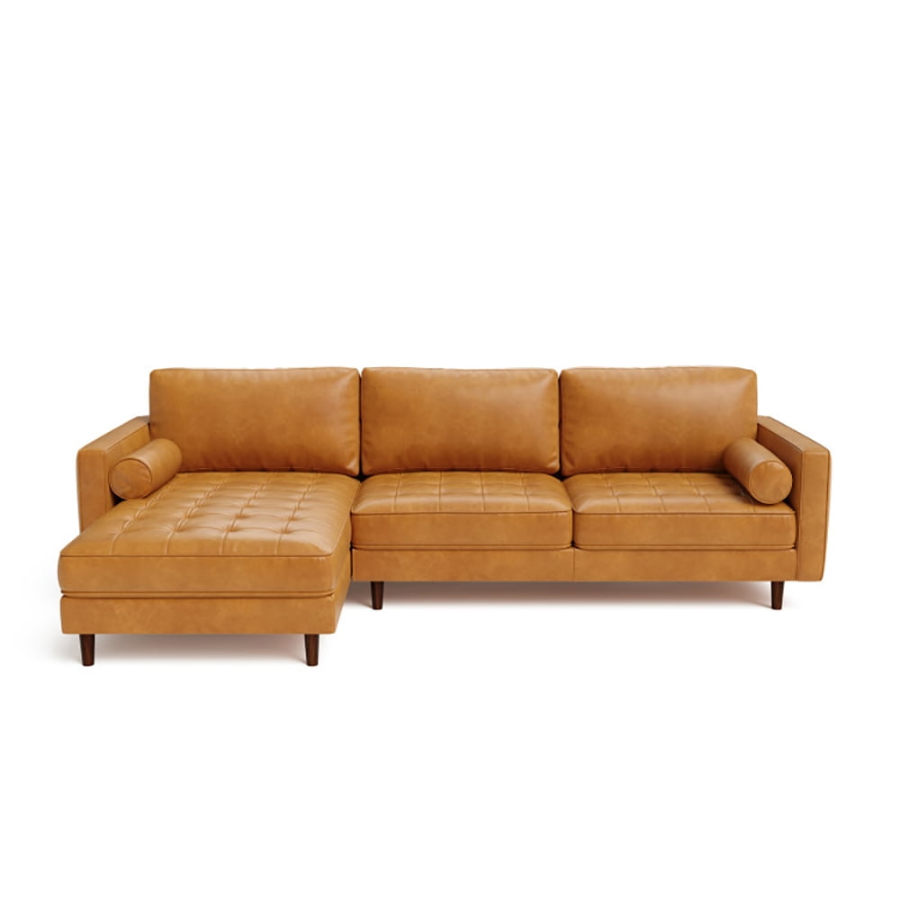 Finihen L-Shaped Sectional Sofa Couch, Sofa Bed, 3-Seat L-Shaped Sectional Sofa Couch, for Living Room, Brown Finihen L-Shaped Sectional Sofa Couch, Sofa Bed, 3-Seat L-Shaped Sectional Sofa Couch, for Living Room, Brown