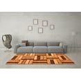 thumbnail image 3 of Ahgly Company Indoor Round Abstract Orange Modern Area Rugs, 4' Round, 3 of 4