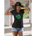 thumbnail image 4 of Tstars Womens St Patricks Day Shirt Green Heart Clover Irish Shamrock Women's Fitted V Neck St Patricks Day Shirts Gift for Her Irish Shirt Pride Proud Irish T Shirt, 4 of 6