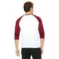 thumbnail image 3 of Men's 3/4 Sleeve Crew Neck Baseball Shirt, Casual Dynamic Cotton Raglan T Shirts, Burgundy/White 3XL, 1 Pack, 3 of 7