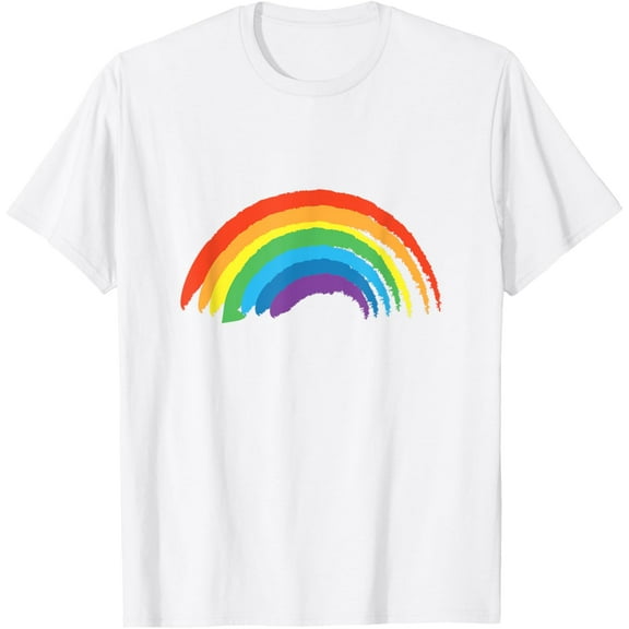Rainbow Pride Retro T-ShirtMen's and women's pure cotton short-sleeved shirts