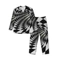 thumbnail image 1 of Fotbe 3D Vortex Illusion Pijama de Hombre con Estampado de Manga Larga, Conjunto de 2 Piezas, Ropa de Dormir Suave y Cómoda con Bolsillos-Small, 1 of 7