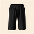 thumbnail image 6 of SOFTCCLO Shorts for Women Summer Solid Straight Shorts Side Slit Button Pocket 5 Inch Womens Shorts Black M, 6 of 8