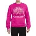 thumbnail image 2 of Wild Bobby Cancer Messed With the Wrong Girl Breast Cancer Awareness Unisex Crewneck Sweatshirt, Fuschia, Medium, 2 of 6