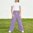 thumbnail image 5 of FSYBOA Girls Casual Outfit Sets, Summer 2 Piece Fashion Relaxed Kids Clothing Set Purple Size 9-10T, 5 of 5
