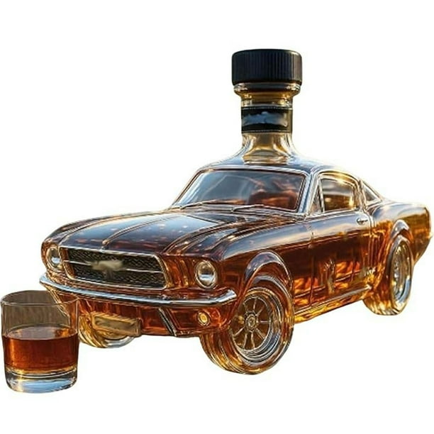 Decantador de vino con forma de coche The Bottle Home Decor, dispensador de licor con temática automotriz. Un decantador de vidrio de diseño único, ideal para conocedores, coleccionistas o entusiastas
