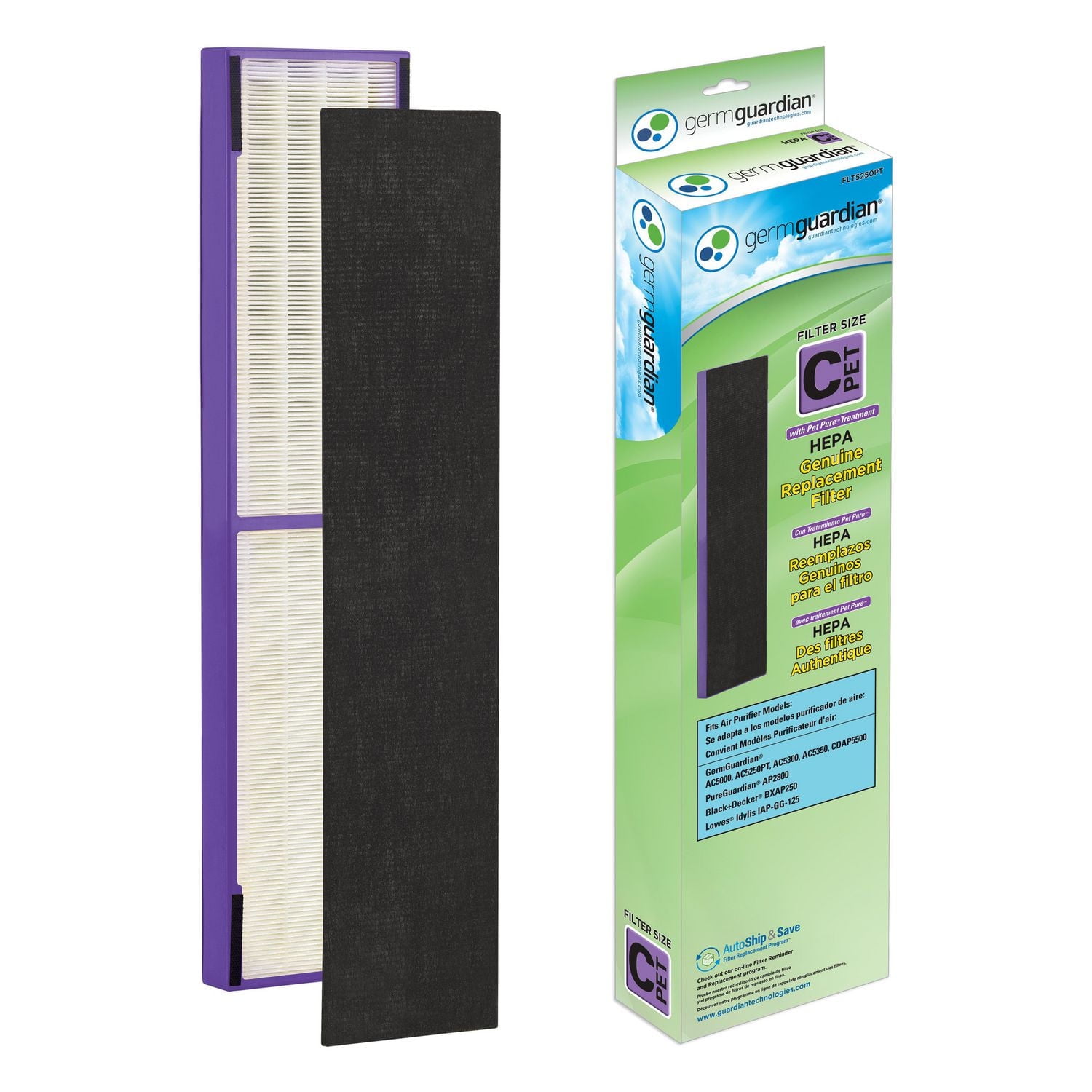GermGuardian® FLT5250PT Pet Pur Traitement True HEPA Filtre de rechange