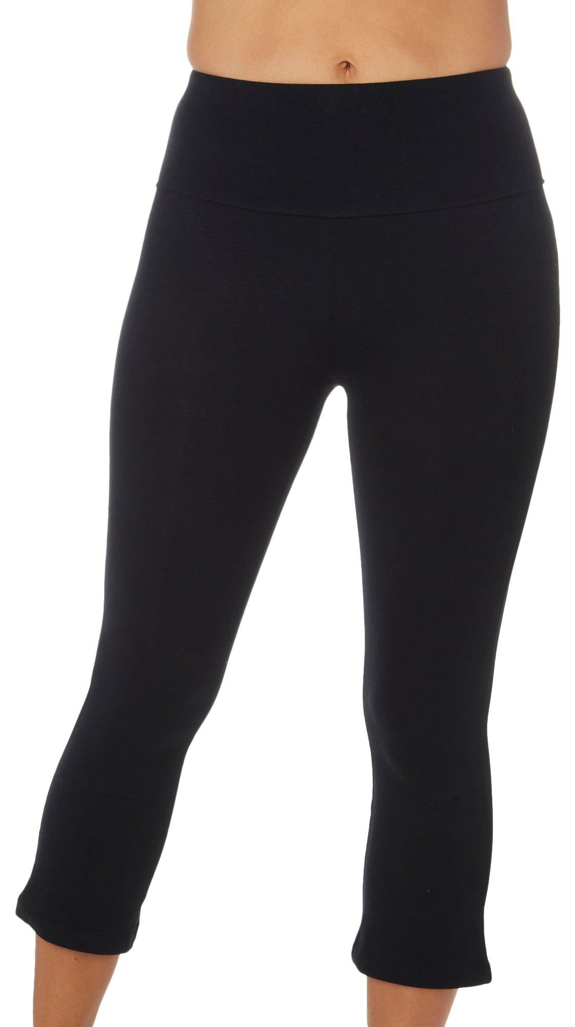 Spalding Womens 21 in. Solid Flare Capri Small Black