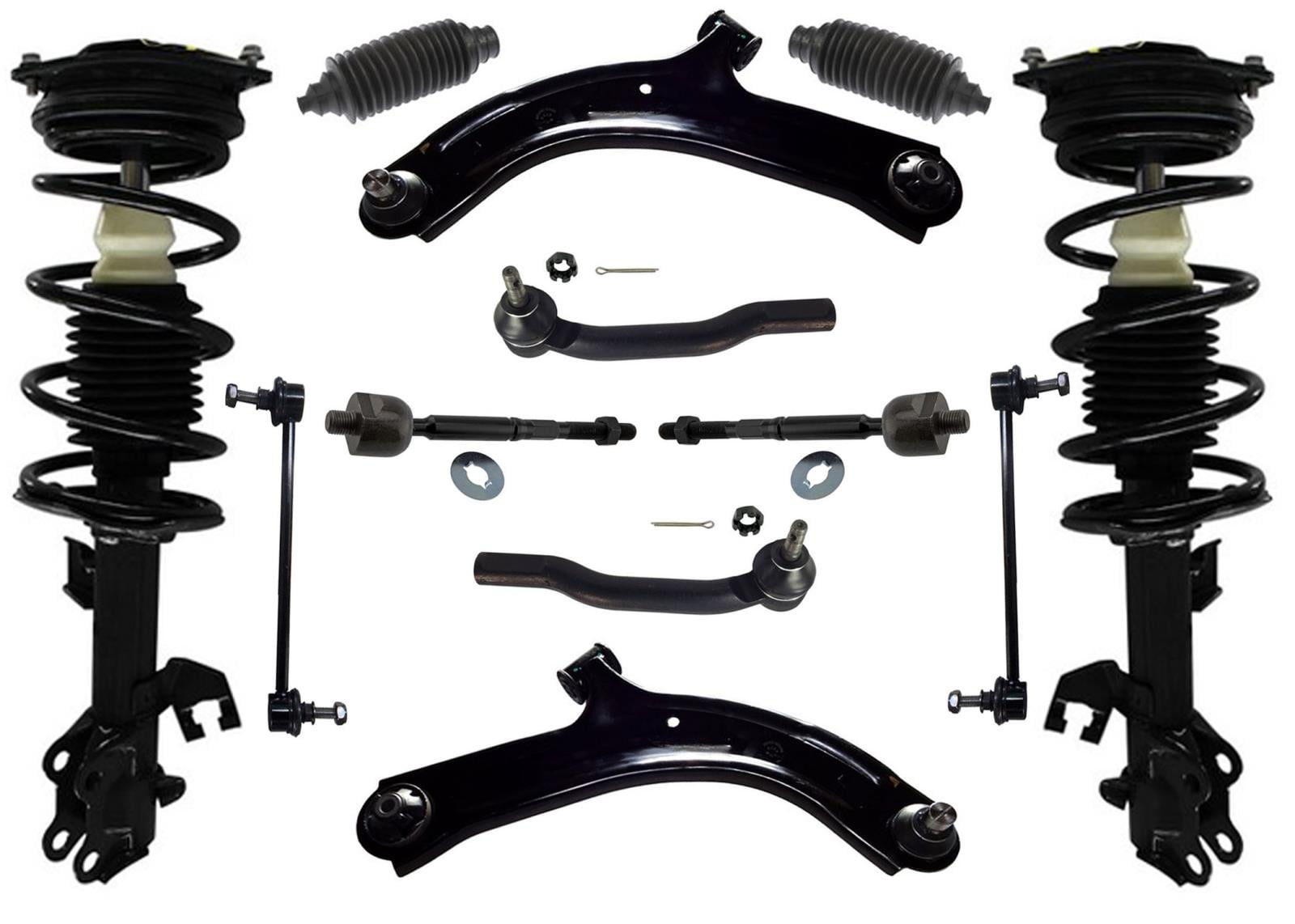 12 Pcs Kit Front Lower Control Arms & Inner & Outer Rods For Nissan