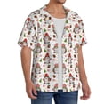 thumbnail image 2 of Balery Merry Christmas Santa Camisa Casual de Manga Corta con Botones para Hombre, Texturizada, Estilo Cubano, para Playa, Verano-XX-Large, 2 of 5