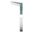 thumbnail image 4 of 0.25 ct Brilliant Round Cut Simulated Turquoise 14k White Gold Stackable Band SZ 5.25, 4 of 6