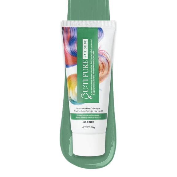 Butipure Hair Color Temporary 1-Day Hair Color Ash Green Semi Permanent No Ammonia 60g