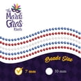 thumbnail image 4 of THE MARDI GRAS KREWE - 33" 7mm Red, White, and Blue Beads, 10 Dozen 120 Necklaces  Perfect for Mardi Gras, Patriotic Events, and Independence Day Celebrations, 4 of 6