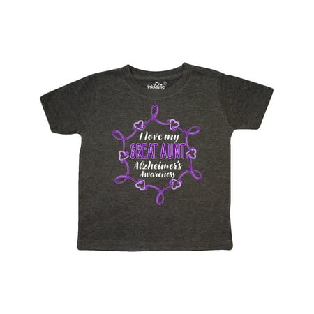 

Inktastic I Love My Great Aunt Alzheimer s Awareness with Purple Heart Gift Toddler Boy or Toddler Girl T-Shirt