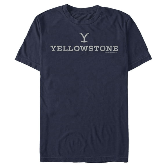 Men's Yellowstone White Dutton Ranch Brand Logo Graphic T-Shirt