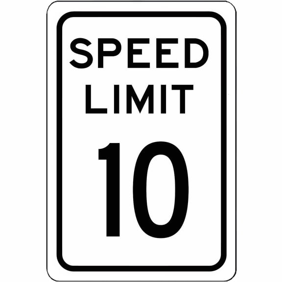 Speed Limit 10 MPH Sign Aluminum Metal Sign - 8" X 12"
