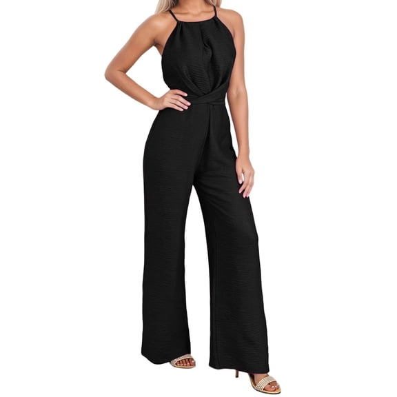 Laipiong Womens Romper 2026 Spring Summer Dressy Off Shoulder Sleeveless Solid Tie Waisted Jumpsuits Casual Daily Wear Clothes Travel Outfits