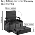 thumbnail image 2 of Versatile Foldable Seatable Car Organizer Box Heavy Duty Storage Bins With Lids Trunk,Durable Plastic,60L Can Store Clothes, Toys Camping Equipment in Large Capacity (yellow), 2 of 16