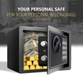 thumbnail image 2 of Money Safe Box for Home with Light Money Bag Security Safe Box for Money Safe with Keys  Pass Code Lock Box Safe with Digital Keypad Black, 2 of 16